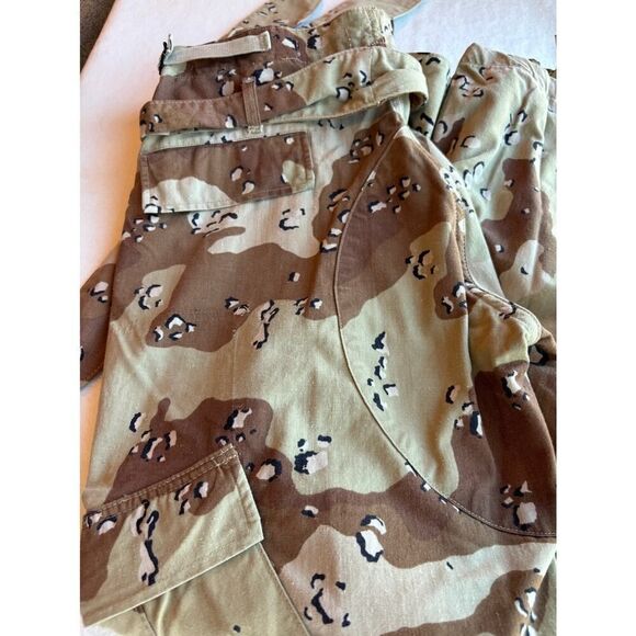NWT RE/DONE x The Attico Sand Camo Pant Pleated 80's HR Belted Tie Ankle 26 $550 - Picture 9 of 12